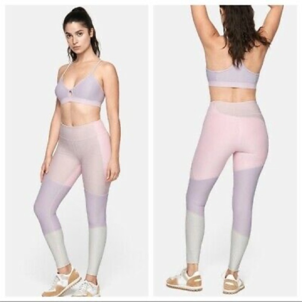 OUTDOOR VOICES 7/8 Landscape Leggings Tulip Wisteria Dahlia Pastel RARE Small